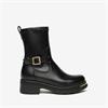 NeroGiardini Chunky Sole Strap Boot - Black Gold Leather